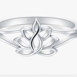 Sterling silver Lotus ring.
